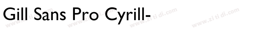 Gill Sans Pro Cyrill字体转换